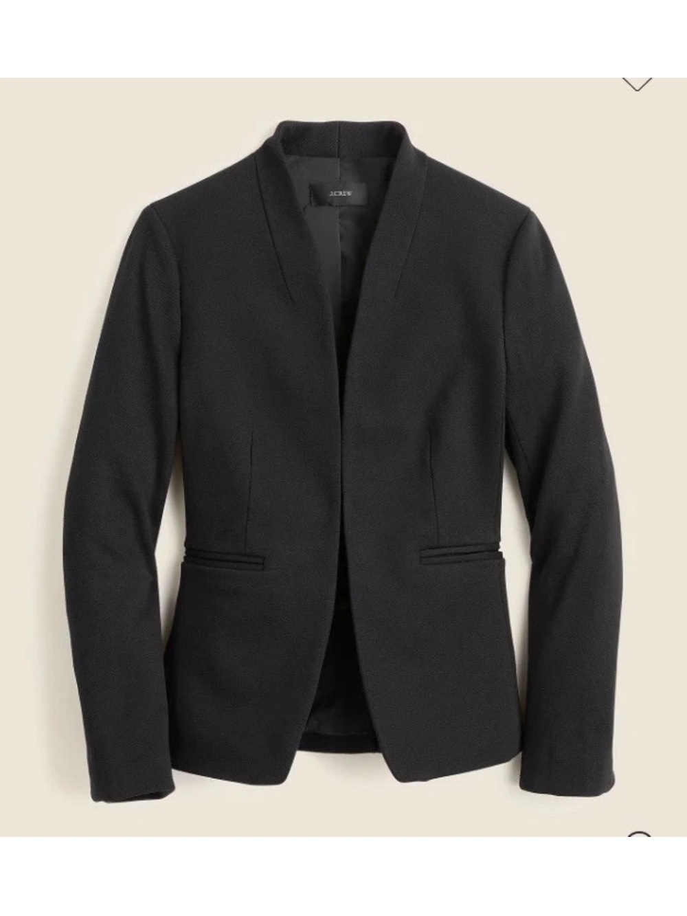 J Crew Going-out blazer in stretch twill Sz 14 Black